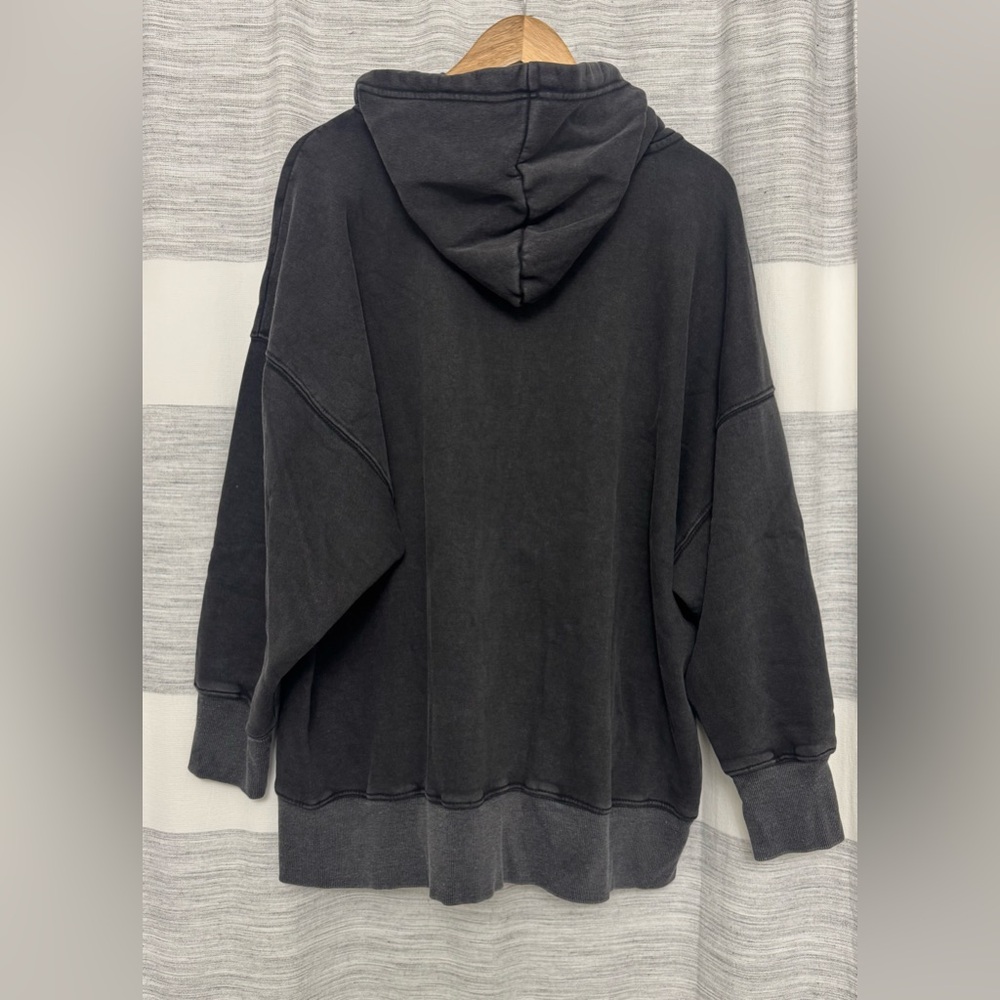 FP Movement by Free People Oversized Black Washed Zip Hoodie - Picture 3 of 8